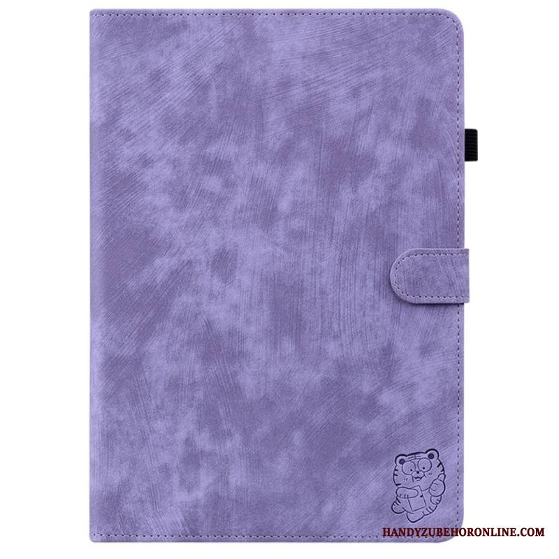 Kotelot Samsung Galaxy Tab S10 Plus Mokkanahkaefekti Pikku Tiikeri Suojakuori