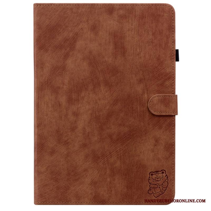 Kotelot Samsung Galaxy Tab S10 Plus Mokkanahkaefekti Pikku Tiikeri Suojakuori