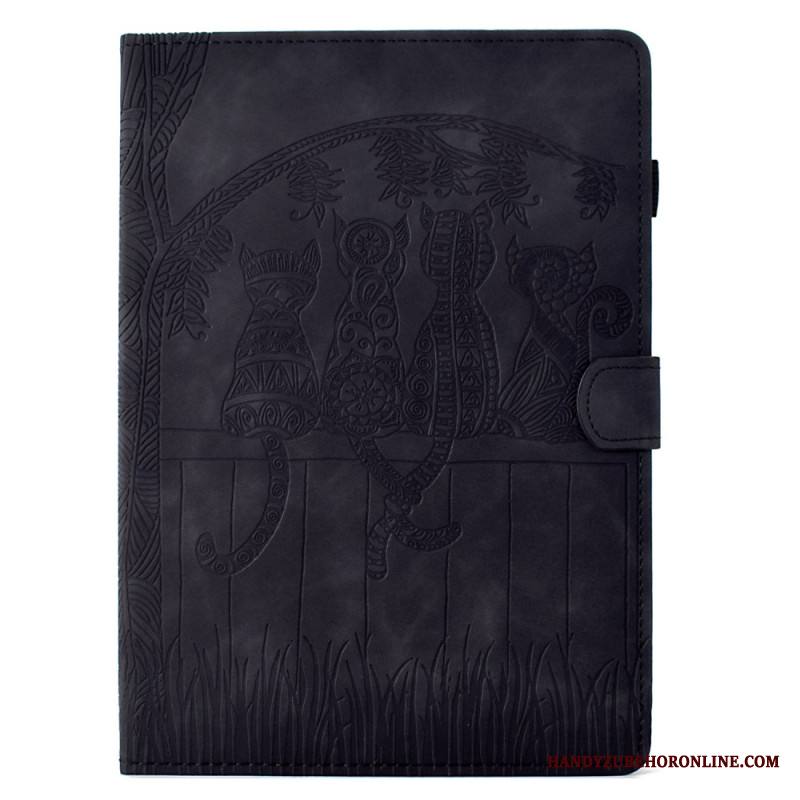 Kotelot Samsung Galaxy Tab S11 Mokkanahkaefekti Kissakuvio