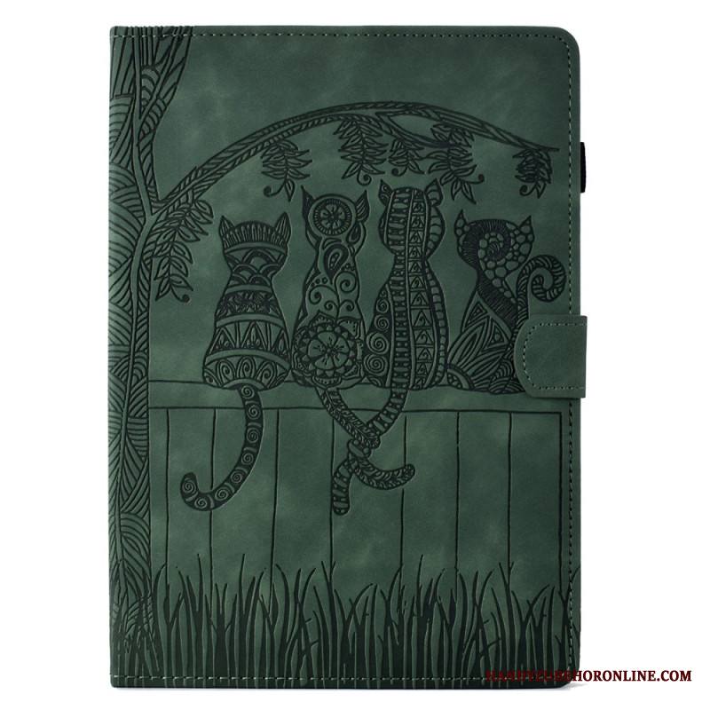 Kotelot Samsung Galaxy Tab S11 Mokkanahkaefekti Kissakuvio