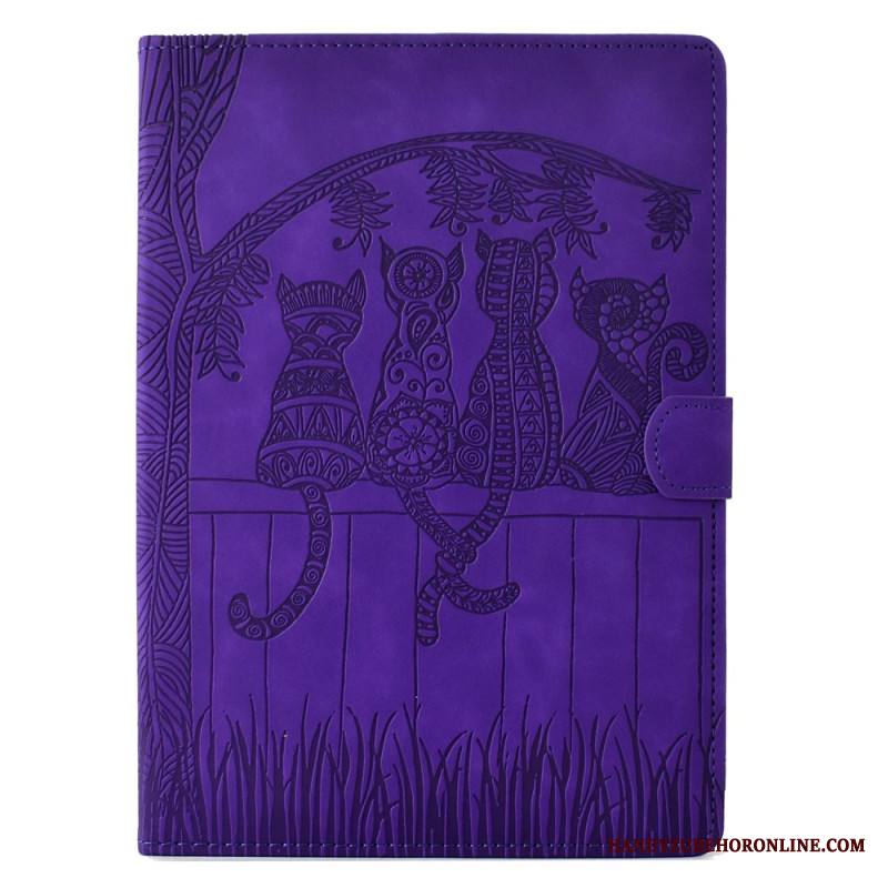 Kotelot Samsung Galaxy Tab S11 Mokkanahkaefekti Kissakuvio