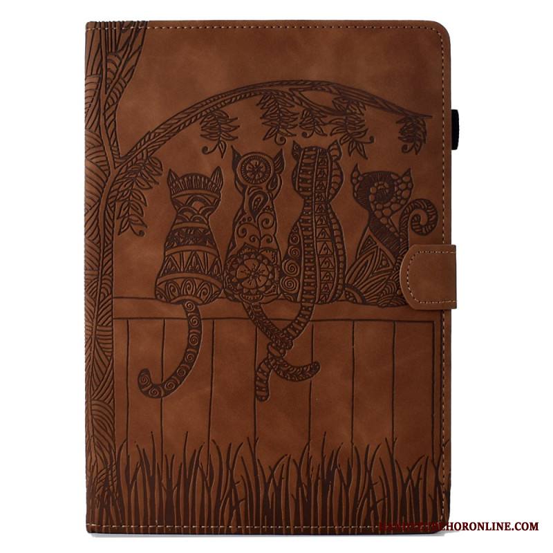 Kotelot Samsung Galaxy Tab S11 Mokkanahkaefekti Kissakuvio