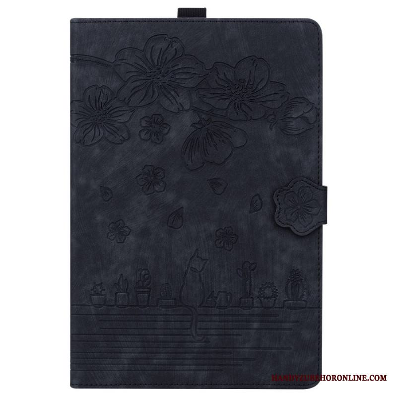 Kotelot Samsung Galaxy Tab S11 Ultra Mokkanahkaefekti Kissan Kohtaus