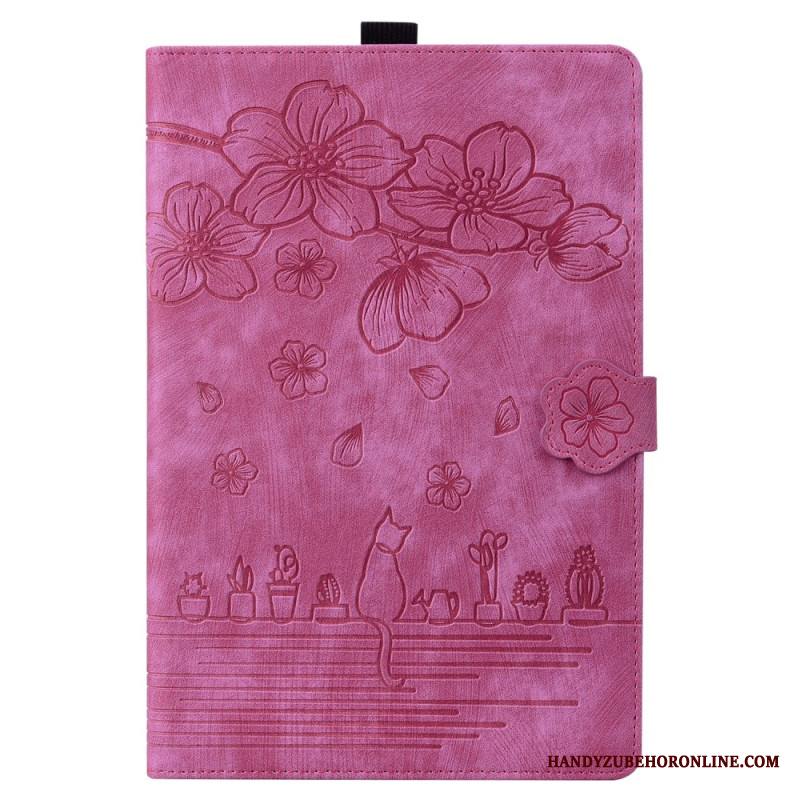 Kotelot Samsung Galaxy Tab S11 Ultra Mokkanahkaefekti Kissan Kohtaus