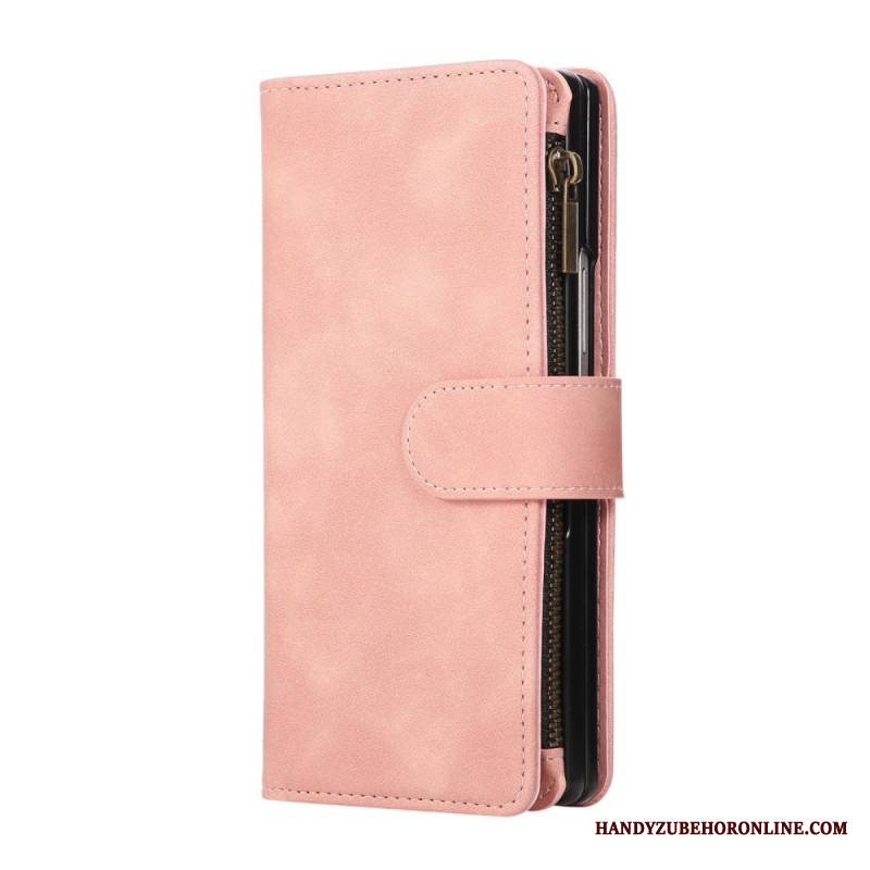 Kotelot Samsung Galaxy Z Fold 7 Mokkanahkakuvioinen Lompakko Olkahihnalla