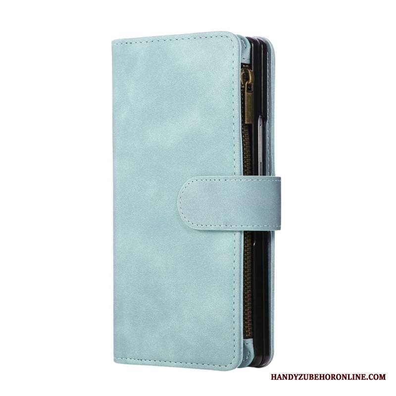 Kotelot Samsung Galaxy Z Fold 7 Mokkanahkakuvioinen Lompakko Olkahihnalla