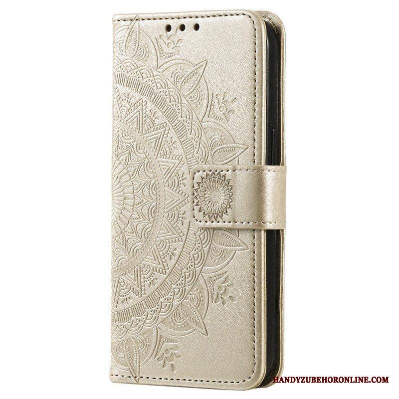 Kotelot Xiaomi 12T / 12T Pro Mandala-aurinko Kaulanauhalla