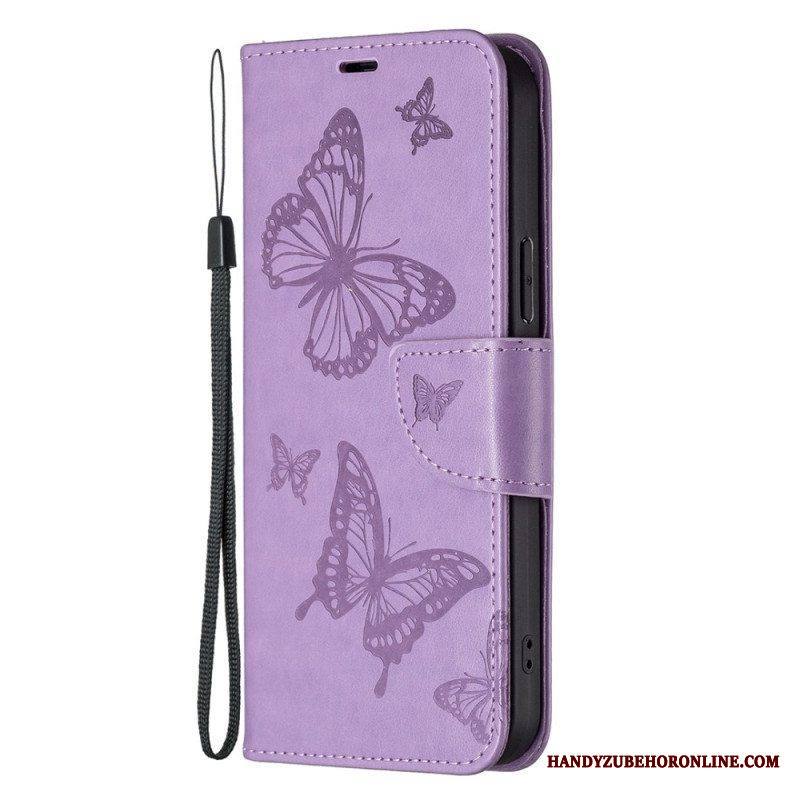 Kotelot Xiaomi 12T / 12T Pro Suojaketju Kuori Stringit Perhoset