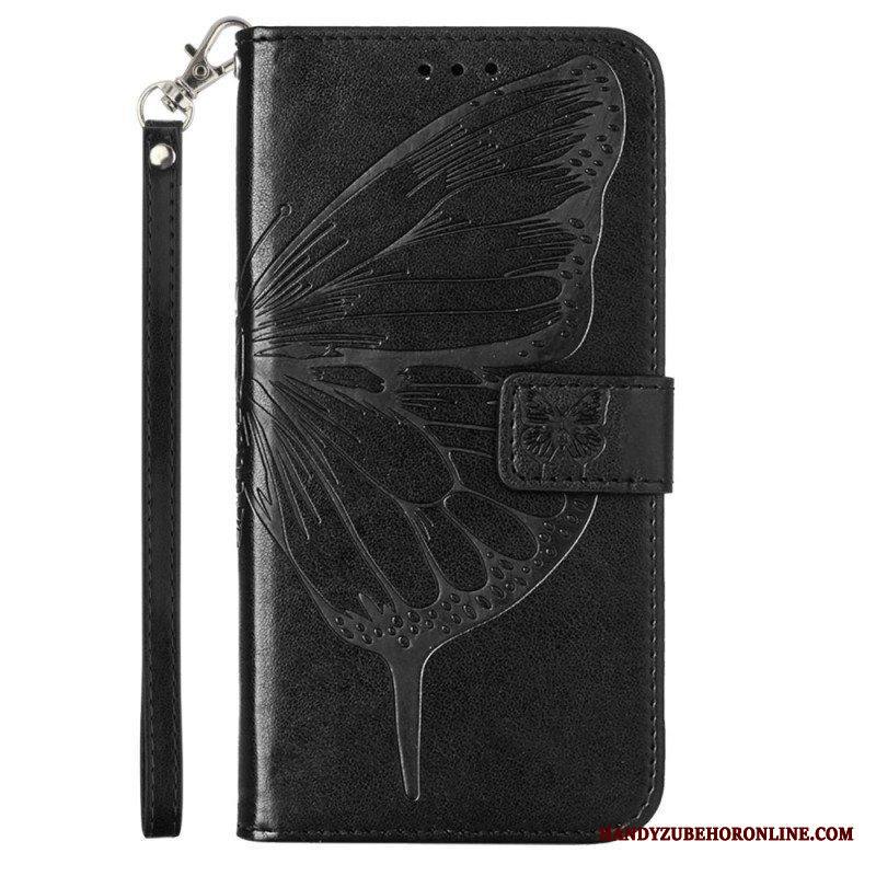 Kotelot Xiaomi 13 Lite Butterfly Design Kaulanauhalla