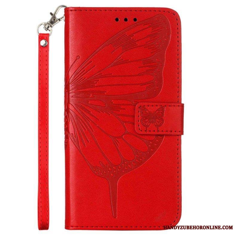 Kotelot Xiaomi 13 Lite Butterfly Design Kaulanauhalla