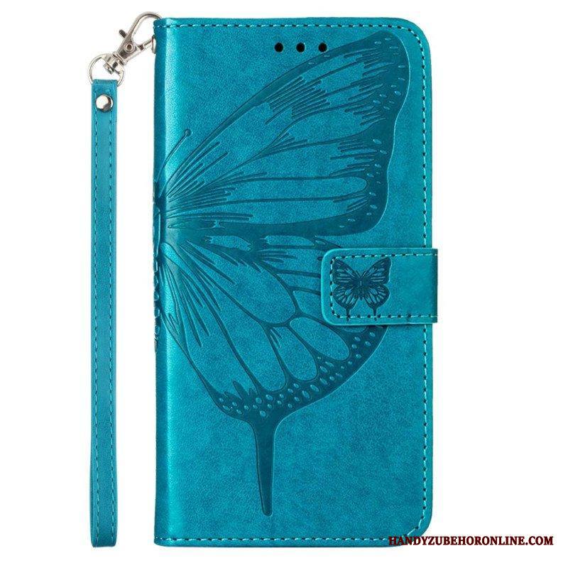 Kotelot Xiaomi 13 Lite Butterfly Design Kaulanauhalla