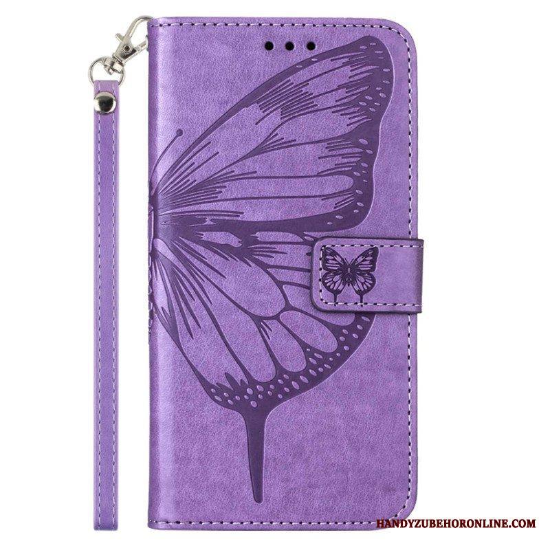 Kotelot Xiaomi 13 Lite Butterfly Design Kaulanauhalla