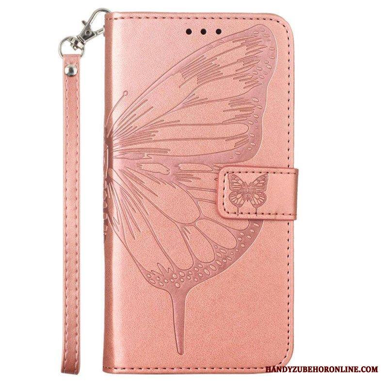 Kotelot Xiaomi 13 Lite Butterfly Design Kaulanauhalla