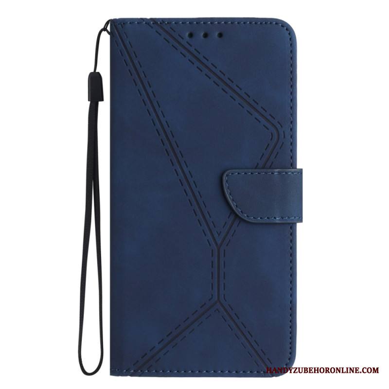 Kotelot Xiaomi 15 Mokkanahkakuvio Viivoilla Ja Raidoilla