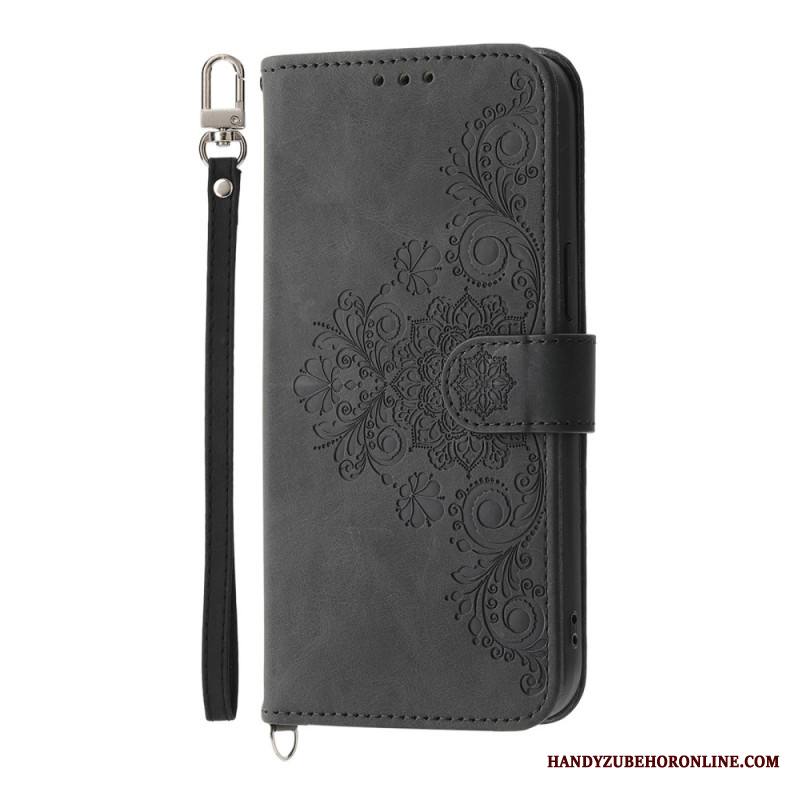 Kotelot Xiaomi 15 Ultra Kukkakuvio Hihnalla Ja Olkahihnalla