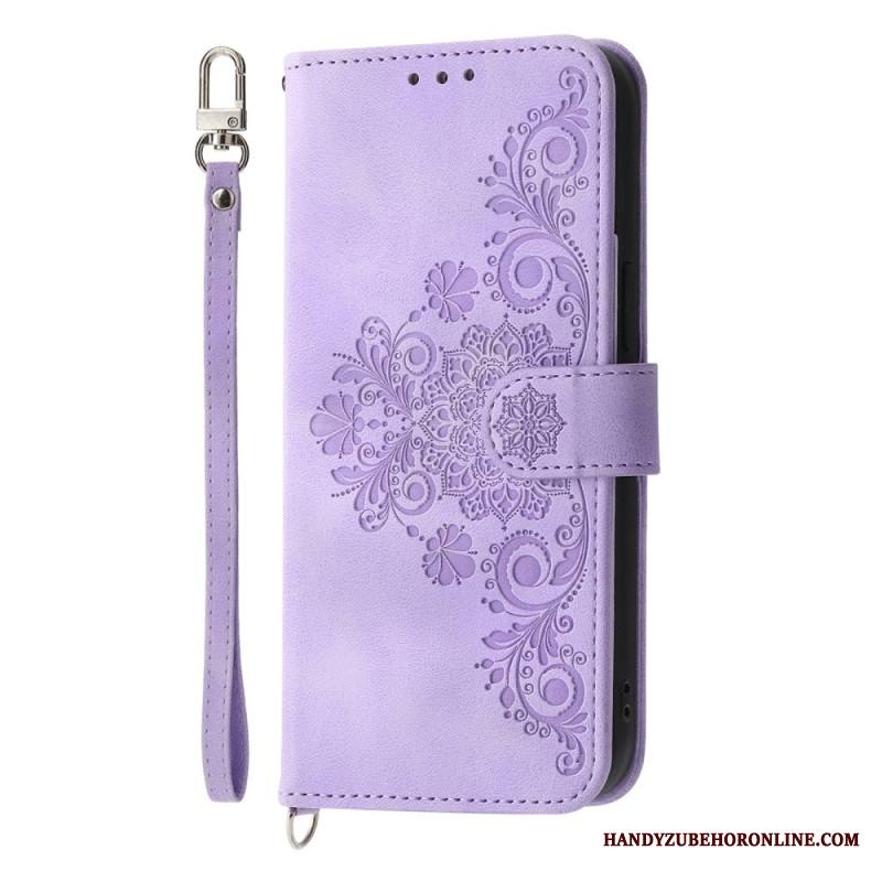 Kotelot Xiaomi 15 Ultra Kukkakuvio Hihnalla Ja Olkahihnalla