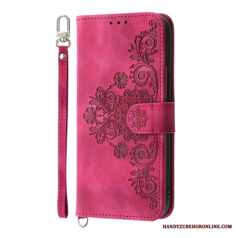 Kotelot Xiaomi 15 Ultra Kukkakuvio Hihnalla Ja Olkahihnalla