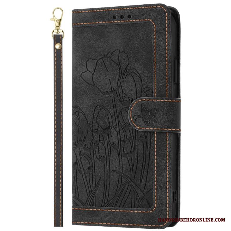 Kotelot Xiaomi 15t Pro Mokkanahkaefekti Kukkakuvio