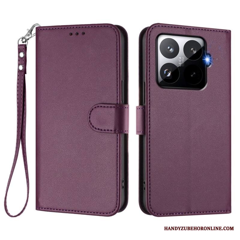 Kotelot Xiaomi 15t Pro Puhelinkuoret Magsafe Nahkaefekti Hihnalla