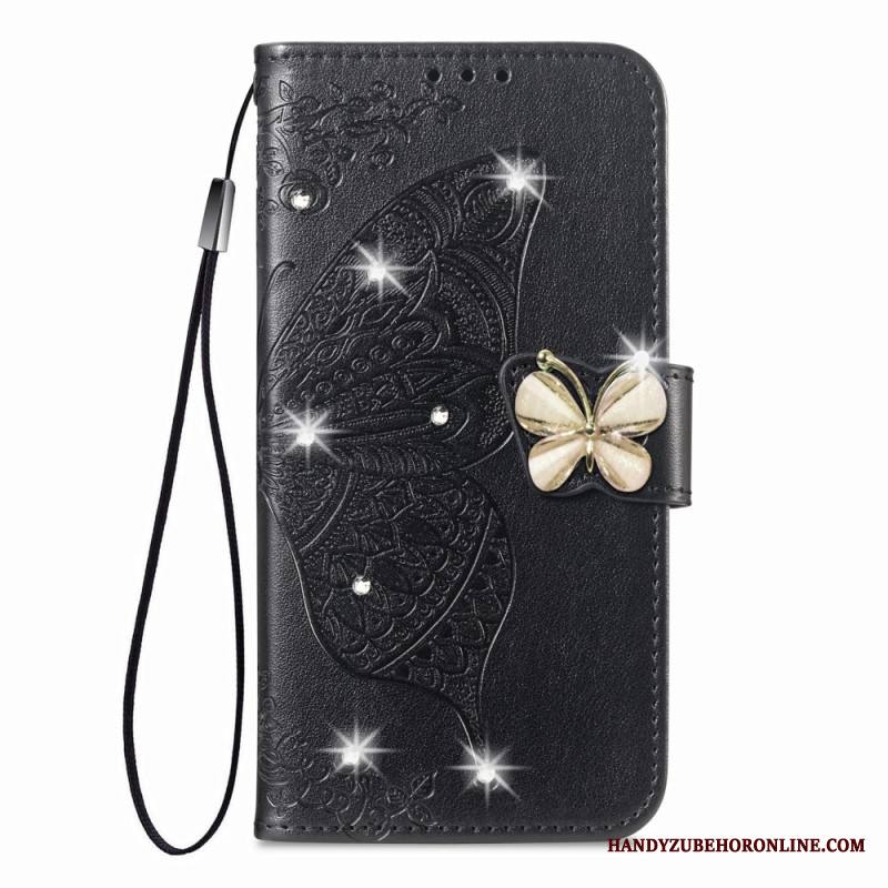 Kotelot Xiaomi 17 3d-perhos- Ja Strassikoristeinen