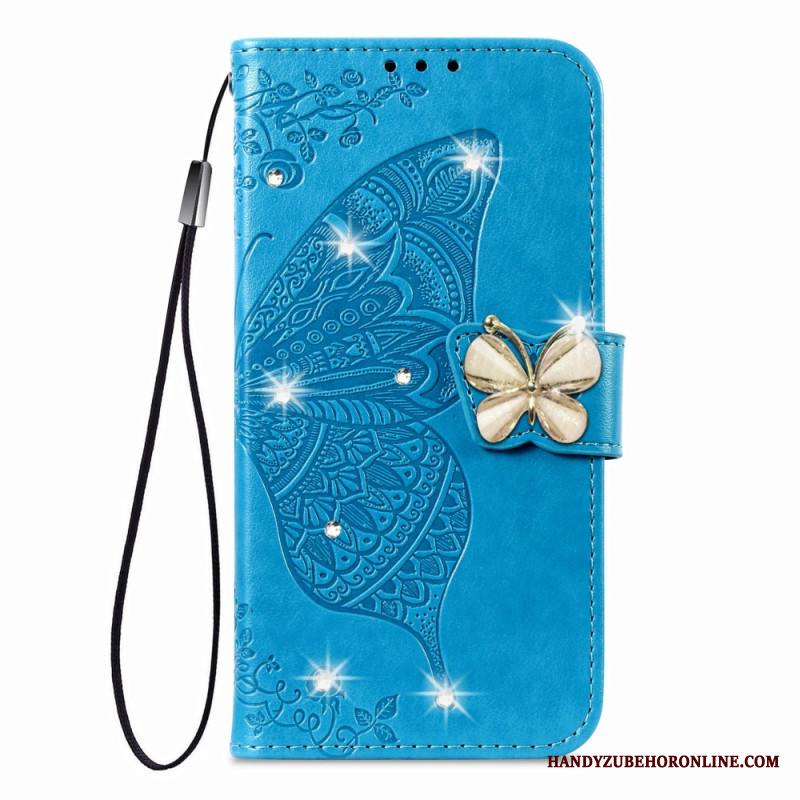 Kotelot Xiaomi 17 3d-perhos- Ja Strassikoristeinen