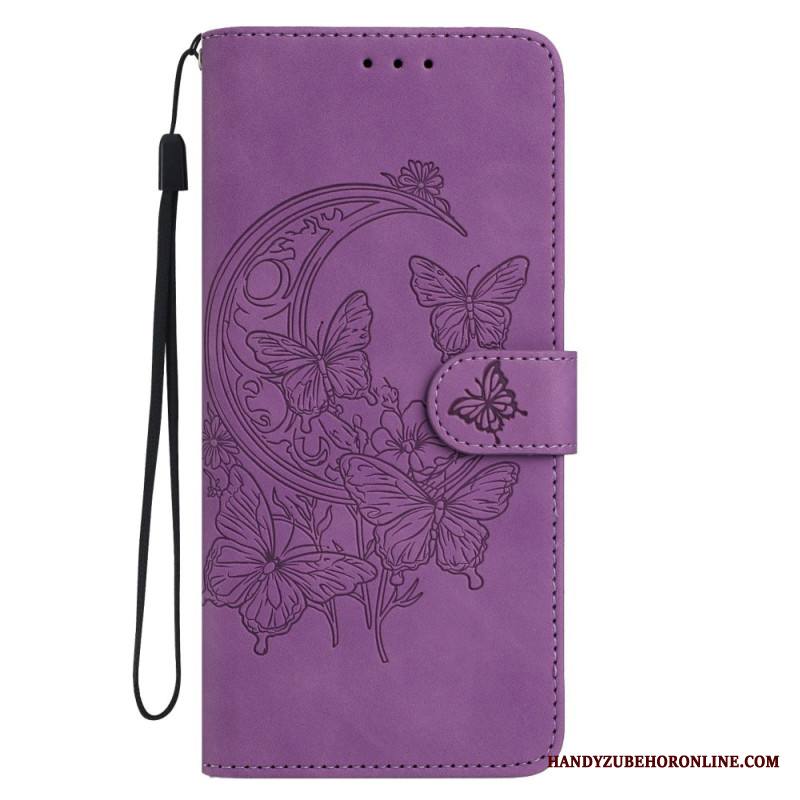 Kotelot Xiaomi 17 Perhosen Lento Mokkanahkakuvio