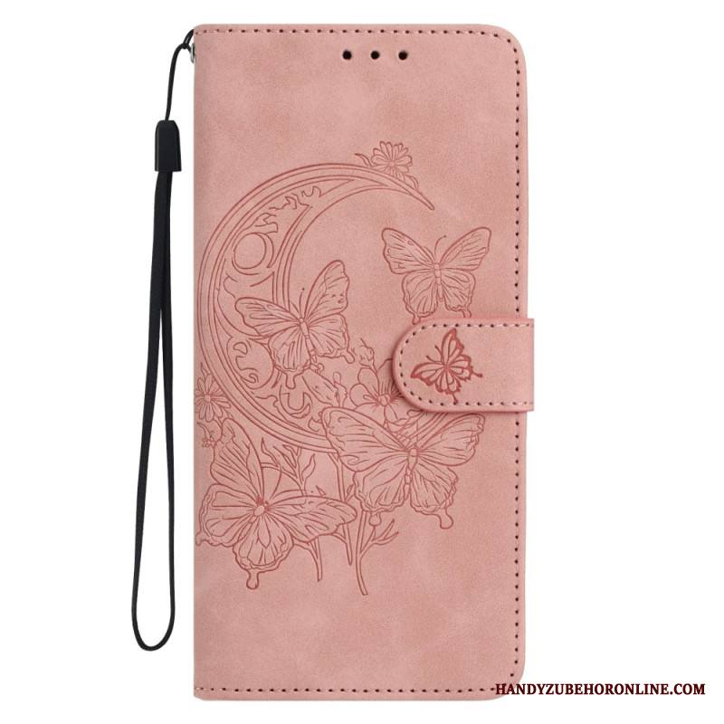 Kotelot Xiaomi 17 Perhosen Lento Mokkanahkakuvio