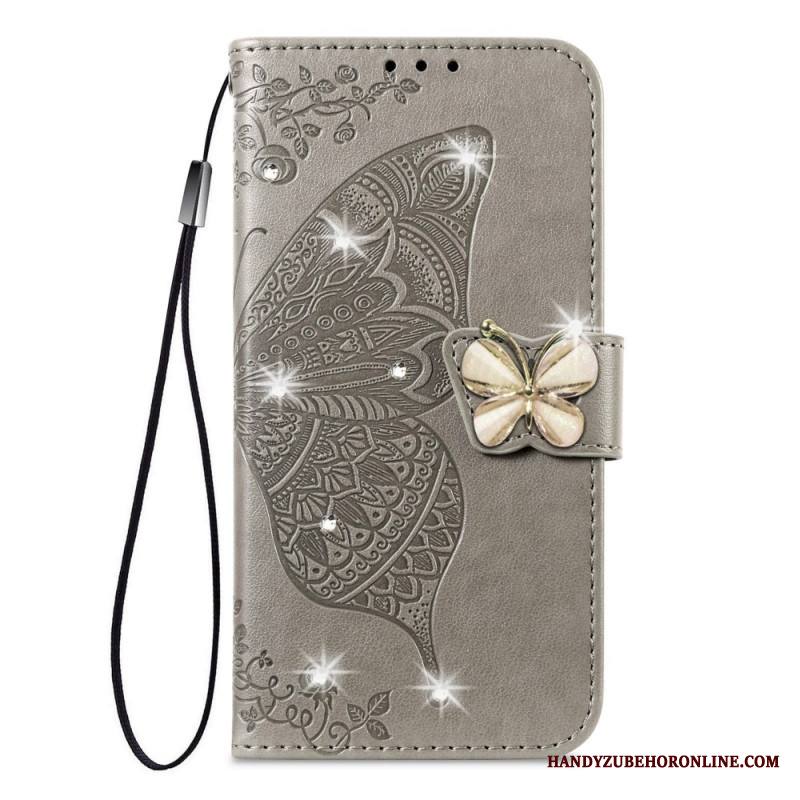 Kotelot Xiaomi 17 Pro 3d-perhonen Ja Strassit