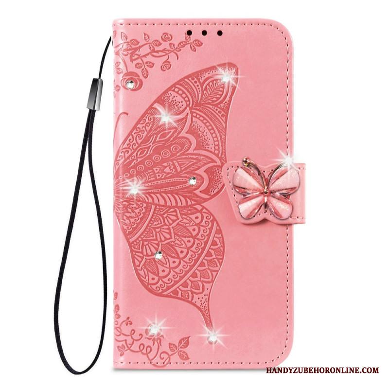 Kotelot Xiaomi 17 Pro 3d-perhonen Ja Strassit