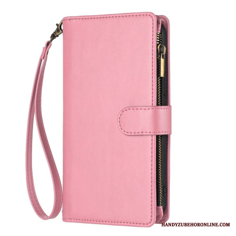 Kotelot Xiaomi 17 Pro Lompakko Vetoketjulla Ja Hihnalla