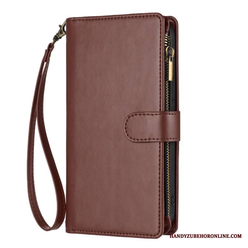 Kotelot Xiaomi 17 Pro Lompakko Vetoketjulla Ja Hihnalla