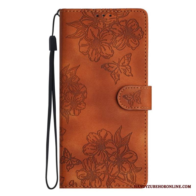 Kotelot Xiaomi 17 Pro Puhelinkuoret Mokkanahkaefekti Perhoset Ja Kukat