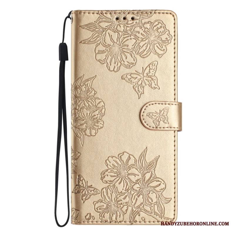 Kotelot Xiaomi 17 Pro Puhelinkuoret Mokkanahkaefekti Perhoset Ja Kukat