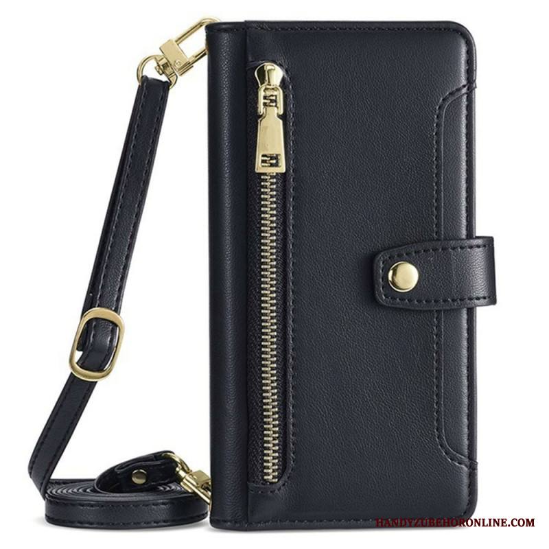 Kotelot Xiaomi 17 Puhelinkuoret Vetoketjullinen Tasku Ja Kaksi Hihnaa