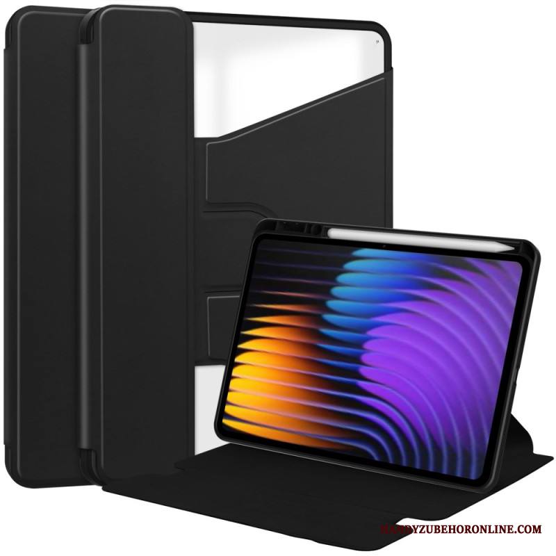 Kotelot Xiaomi Pad 7 / 7 Pro Nahkakuvioinen Ja Kääntyvä Jalusta