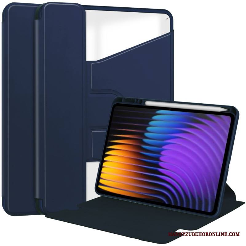 Kotelot Xiaomi Pad 7 / 7 Pro Nahkakuvioinen Ja Kääntyvä Jalusta