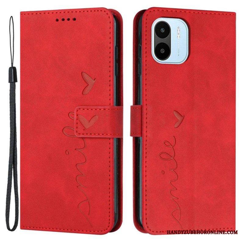 Kotelot Xiaomi Redmi A1 Hymyile Lanyardin Kanssa