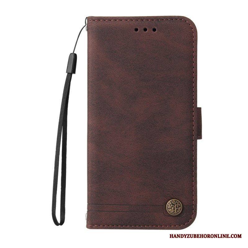 Kotelot Xiaomi Redmi Note 10 Pro Keinonahkainen Niitti Ja Hihna