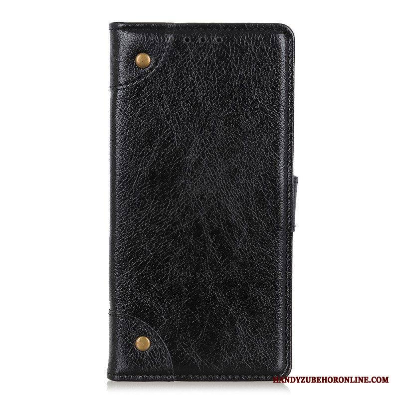Kotelot Xiaomi Redmi Note 11 Pro / 11 Pro 5G Tyylikkäät Nappan Nahkaiset Vintage-niitit