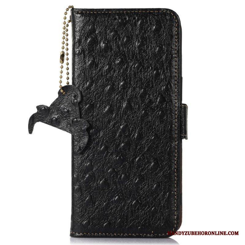 Kotelot Xiaomi Redmi Note 12 4G Aito Nahka Strutsi Style Rfid