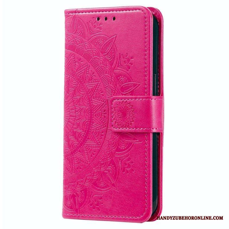 Kotelot Xiaomi Redmi Note 12 4G Mandala-aurinko Kaulanauhalla
