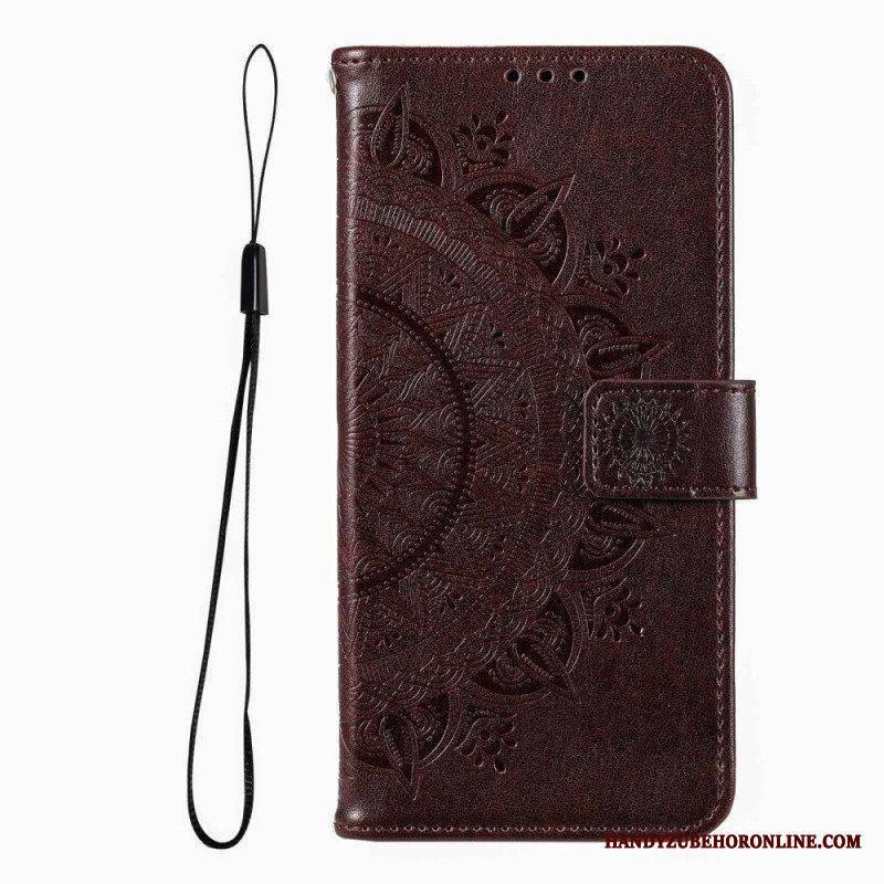 Kotelot Xiaomi Redmi Note 12 Pro Mandala-aurinko Kaulanauhalla