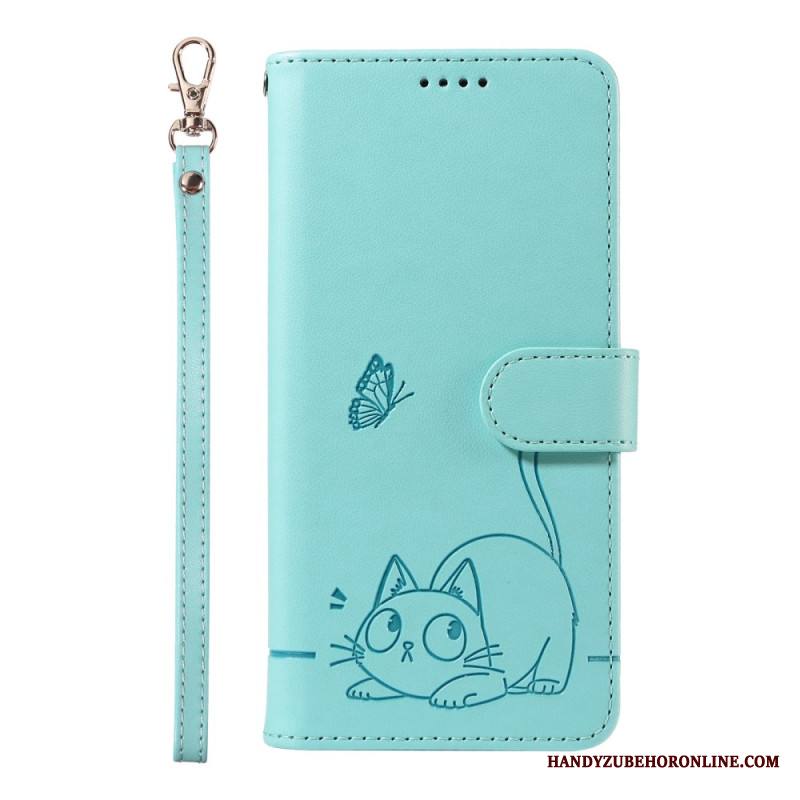 Kotelot Xiaomi Redmi Note 14 4g Puhelinkuoret Hauska Kissa Hihnalla