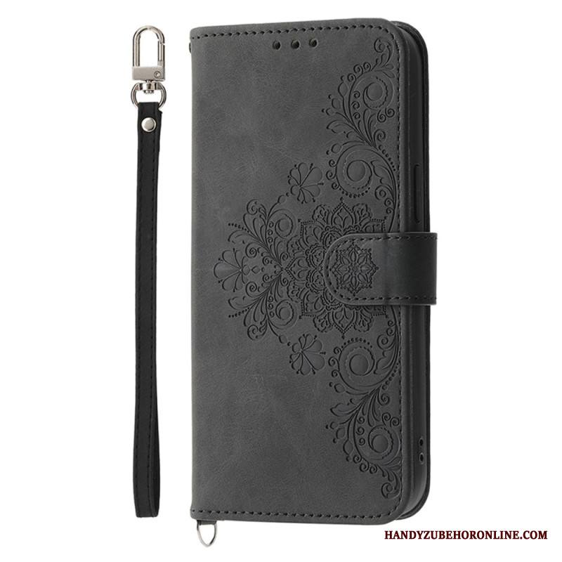 Kotelot Xiaomi Redmi Note 14 5g Puhelinkuoret Pitsikuvioinen Lompakko Hihnalla Ja Olkahihnalla