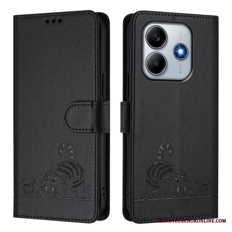 Kotelot Xiaomi Redmi Note 14 5g Puhelinkuoret Rfid-suojattu Kissakohtaus