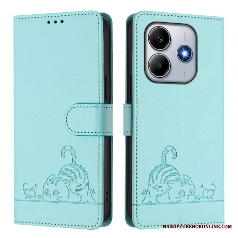 Kotelot Xiaomi Redmi Note 14 5g Puhelinkuoret Rfid-suojattu Kissakohtaus