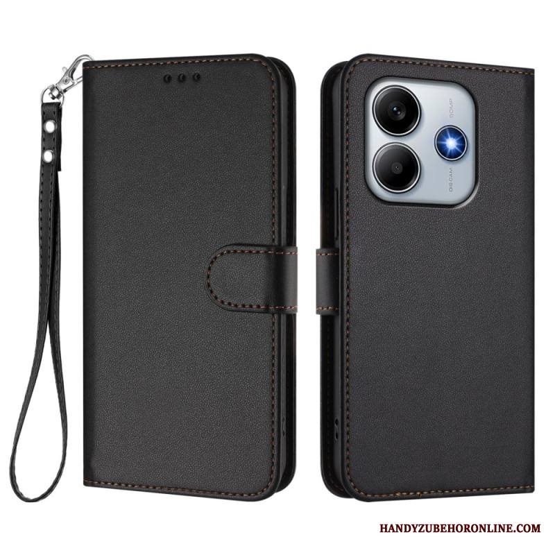 Kotelot Xiaomi Redmi Note 14 5g Yksivärinen Ja Nauhallinen