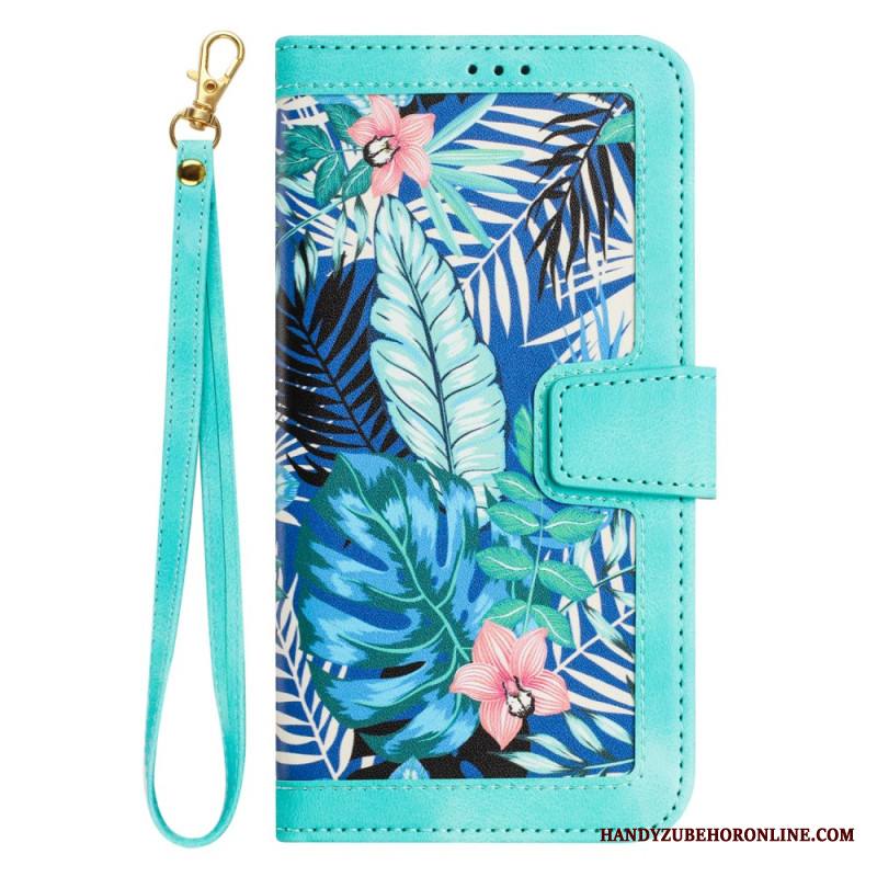 Kotelot Xiaomi Redmi Note 14 Pro 4g Graafiset Kukat Hihnalla