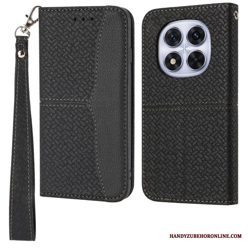 Kotelot Xiaomi Redmi Note 14 Pro 4g Kudottu Tekstuuri Hihnalla