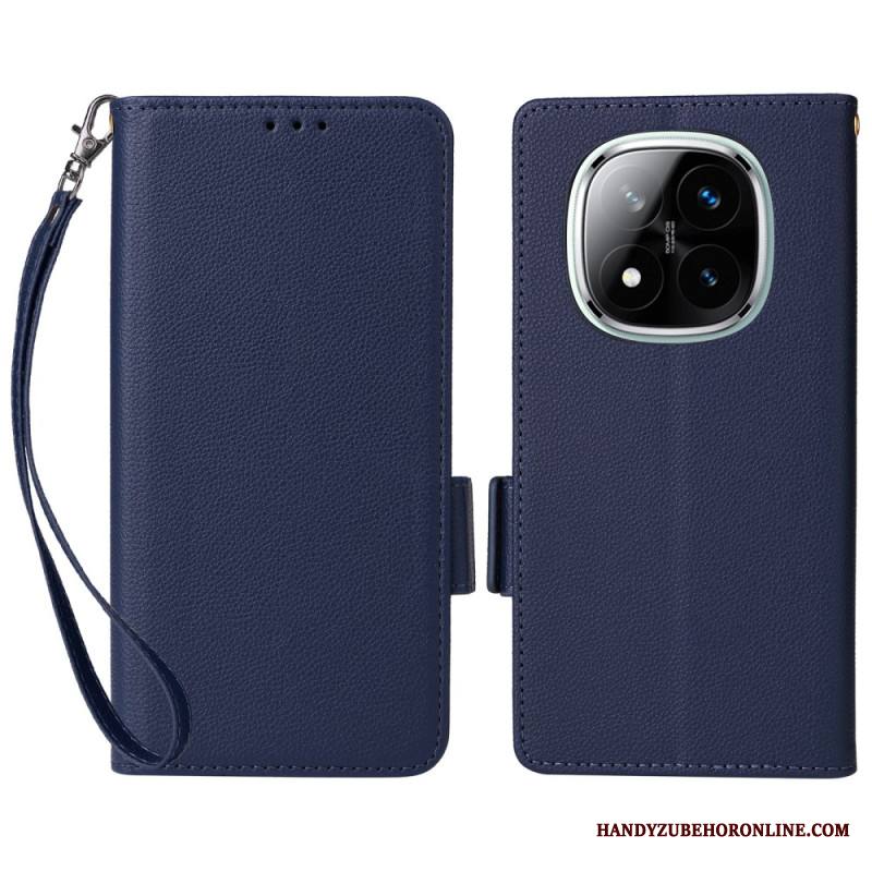 Kotelot Xiaomi Redmi Note 14 Pro 4g Litsikuvioinen Tekonahkahihna